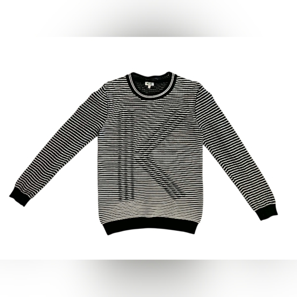 Kenzo Optical Illusion Knit Crew Neck Sweater Black/White Size Large.